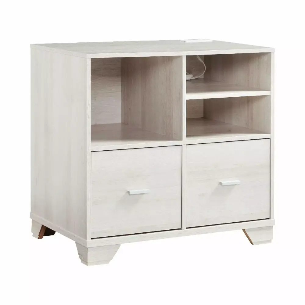 31 Inch File Cabinet Printer Stand Table 2 Drawers Oak White Home Office Bed Bath & Beyond