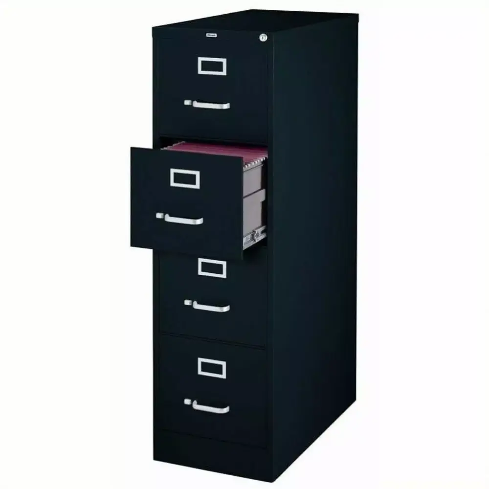 2 Piece Value Pack Black 4 Drawer and White Mobile File Cabinet Set Hirsh Industries