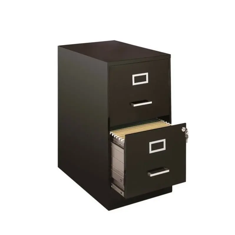 SOHO 2 Piece 2 Drawer File Cabinet and Mobile File Caddy Black Hirsh Industries