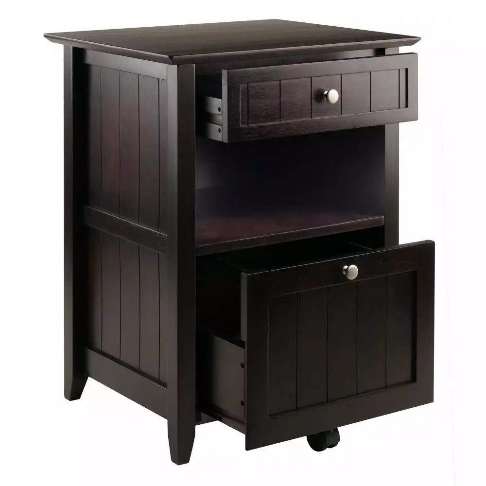 Winsome Wood Burke Home Office File Storage Cabinet Coffee Finish
