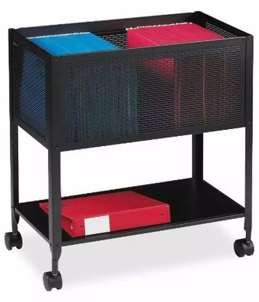 Black Mesh Rolling File Cart 13-1/4 24 27-1/2-Inch Mobile Storage Organizer LfucQd