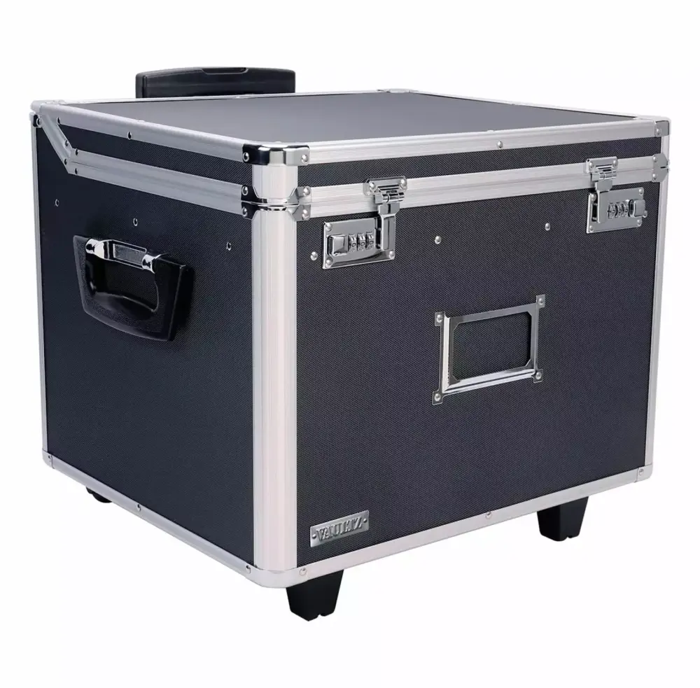 Locking Mobile File Chest A4/FC 15.25 x 12.25 x 11.5 Inches Black DaiZuY