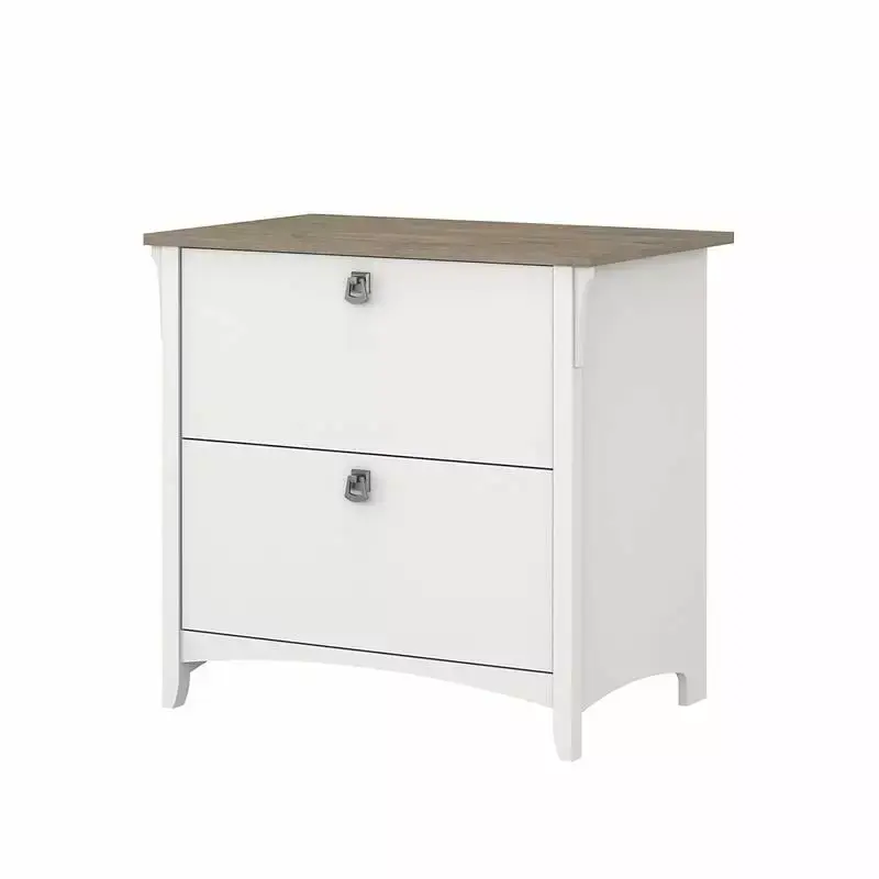 Scranton & Co Furniture Salinas 2 Drawer File Cabinet White and Shiplap Gray