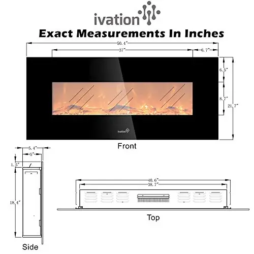 50 Inch Wall Secure Electric Fireplace