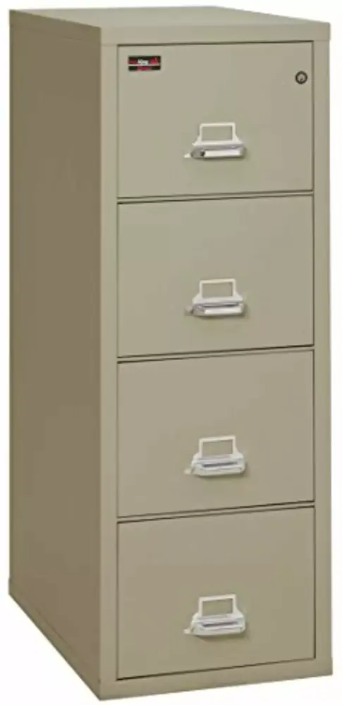 FireKing Fireproof 2 Hour Rated Vertical File Cabinet 4 Legal Sized Drawers
