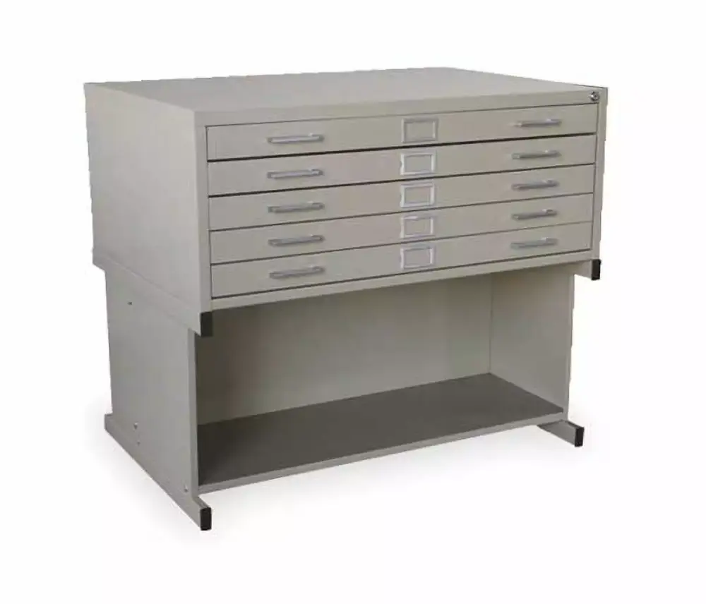 ZoroSelect Flat File Cabinet Base Open Base Putty Office Storage Zoro Select