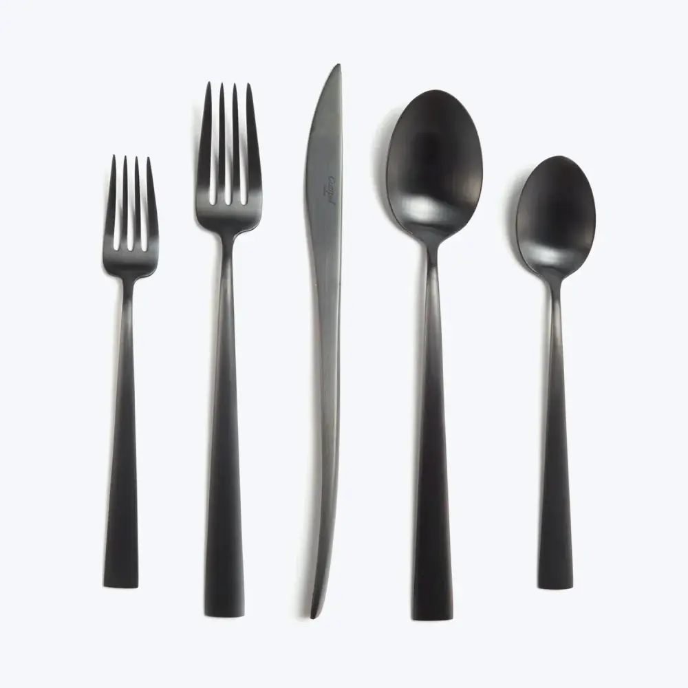Duna 5-Piece Flatware Set Low-sheen Black