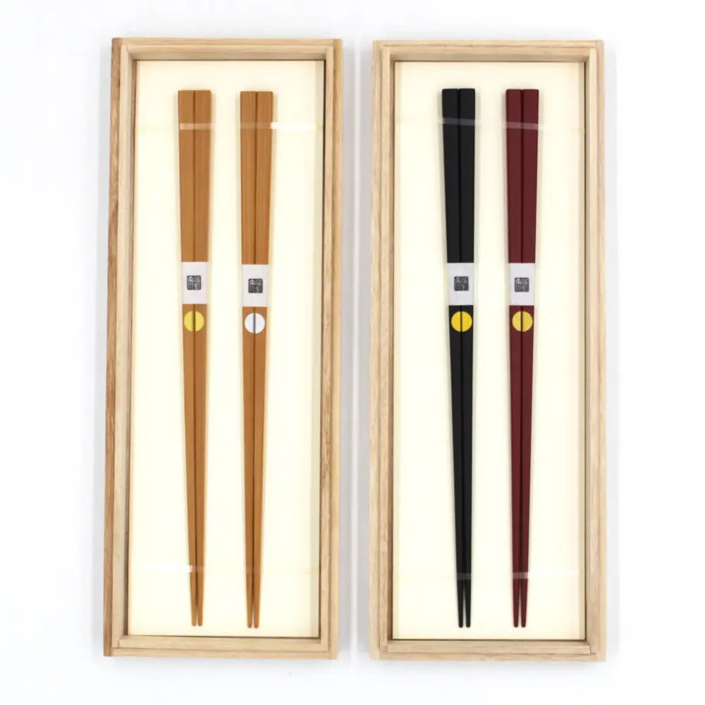 Enso Bamboo-fiber Chopsticks Gift Set Kiri Wood Box