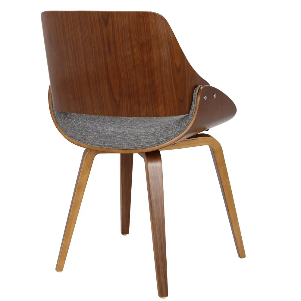 Fabrizzi - Mid-Century Modern Dining / Chair adjust 2) - Walnut / Gray