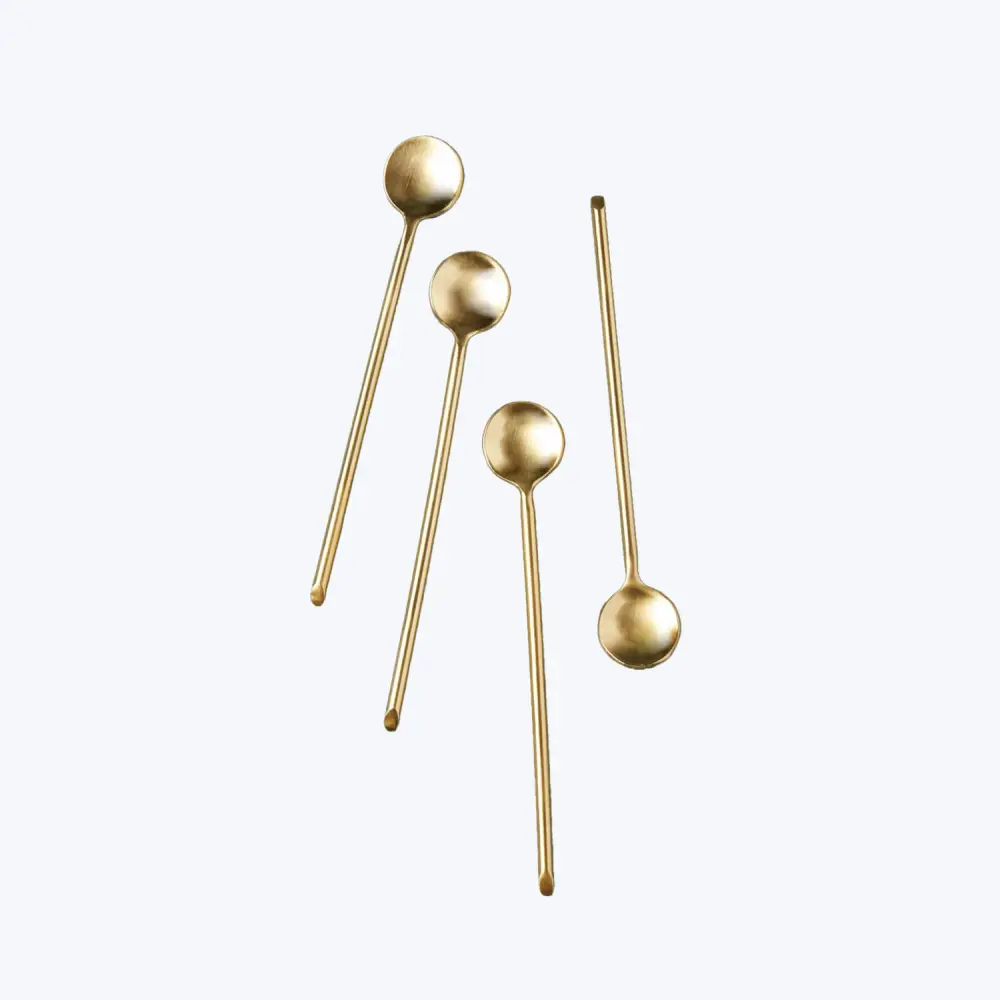 Gold Thin Spoons, Set 4