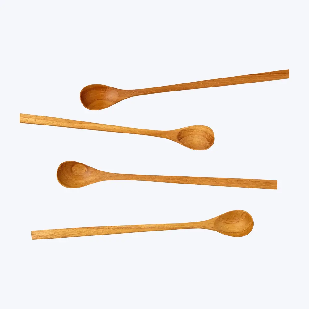 Teak Long Spoons, Set 4