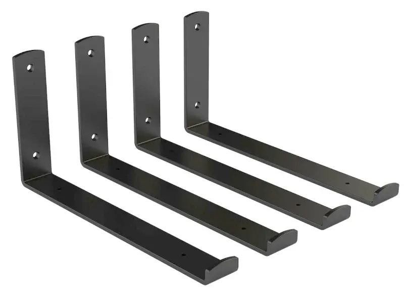 National Hardware N900-002 Floating Shelf Hardware Kit, 50 lb, 11-13/16 L, 5-29/32 H, Reinforced, Matte Weighted Base
