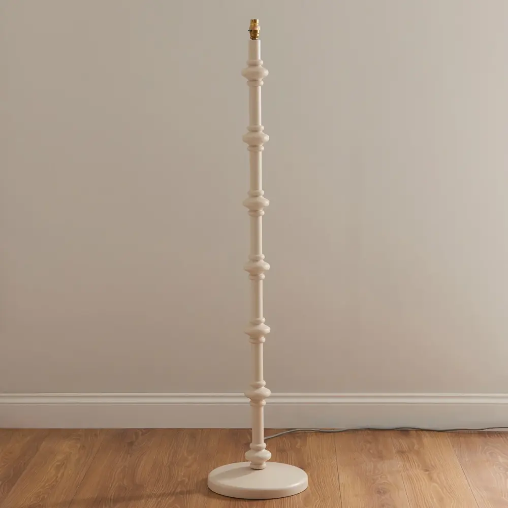 Aldeby Floor Light - Satin Almond Snow Paint