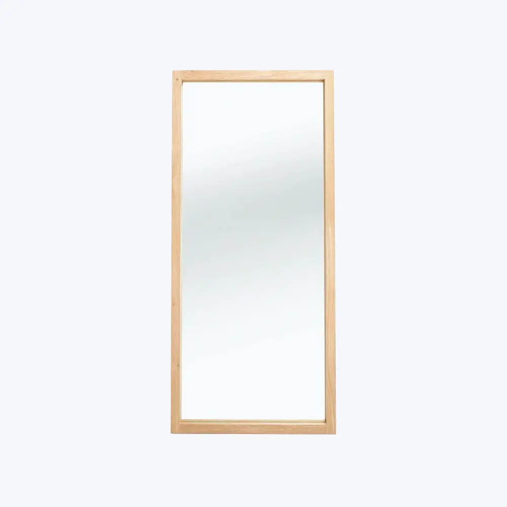 Oak Airy Frame Floor Mirror Hanging Hardware