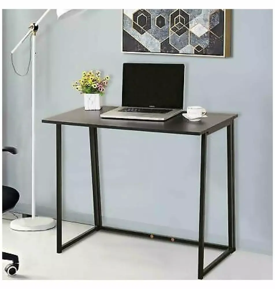 Rongfun Folding Small Desk Home Office Desk Laptop Study Writing Table Black