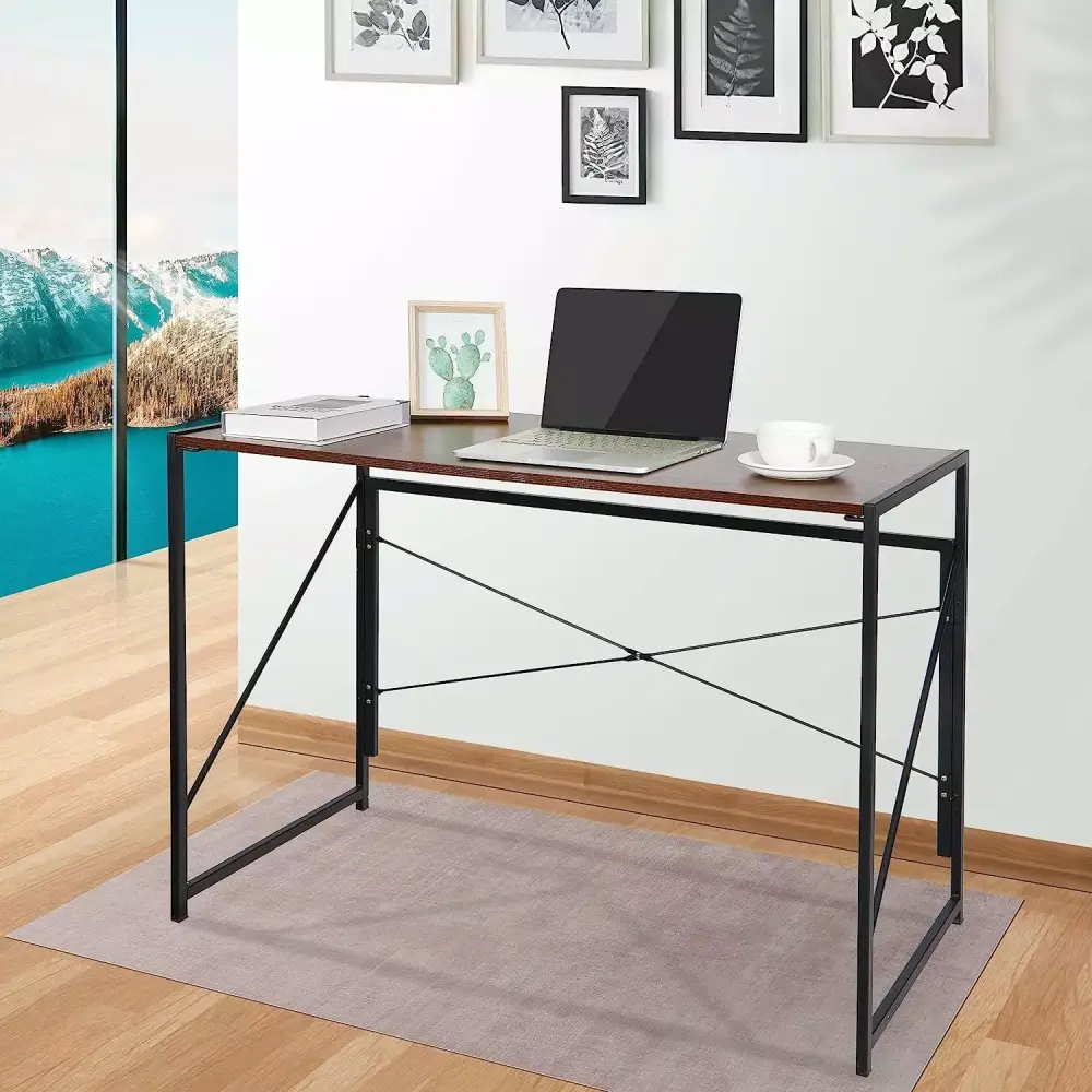 Bilot Folding Computer Desk 39 Inch Sturdy Writing Desk Gaming Desk Home Office