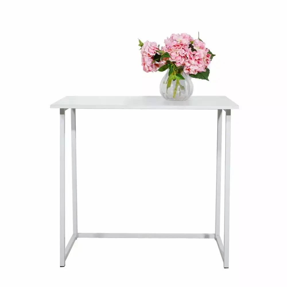 IVV Modern Computer Desk Simple Foldable Console Table White