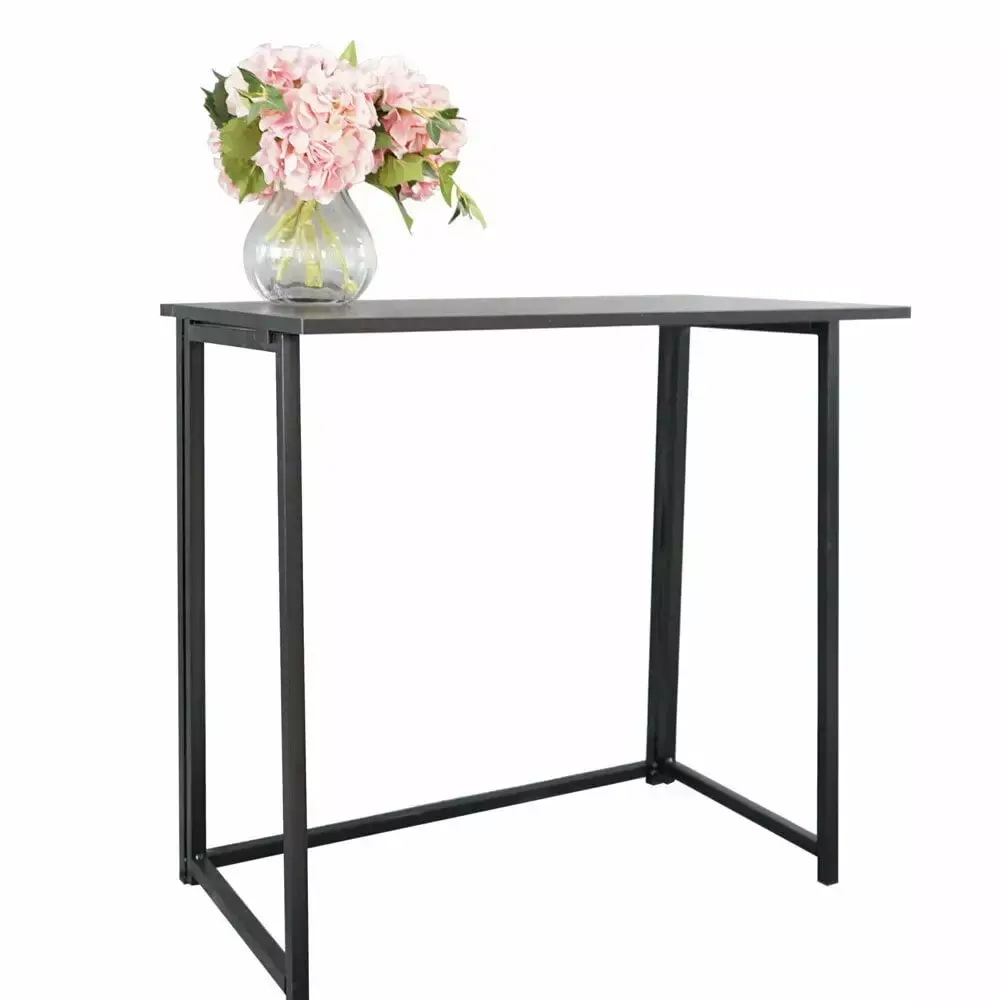 IVV Modern Computer Desk Simple Foldable Console Table Black