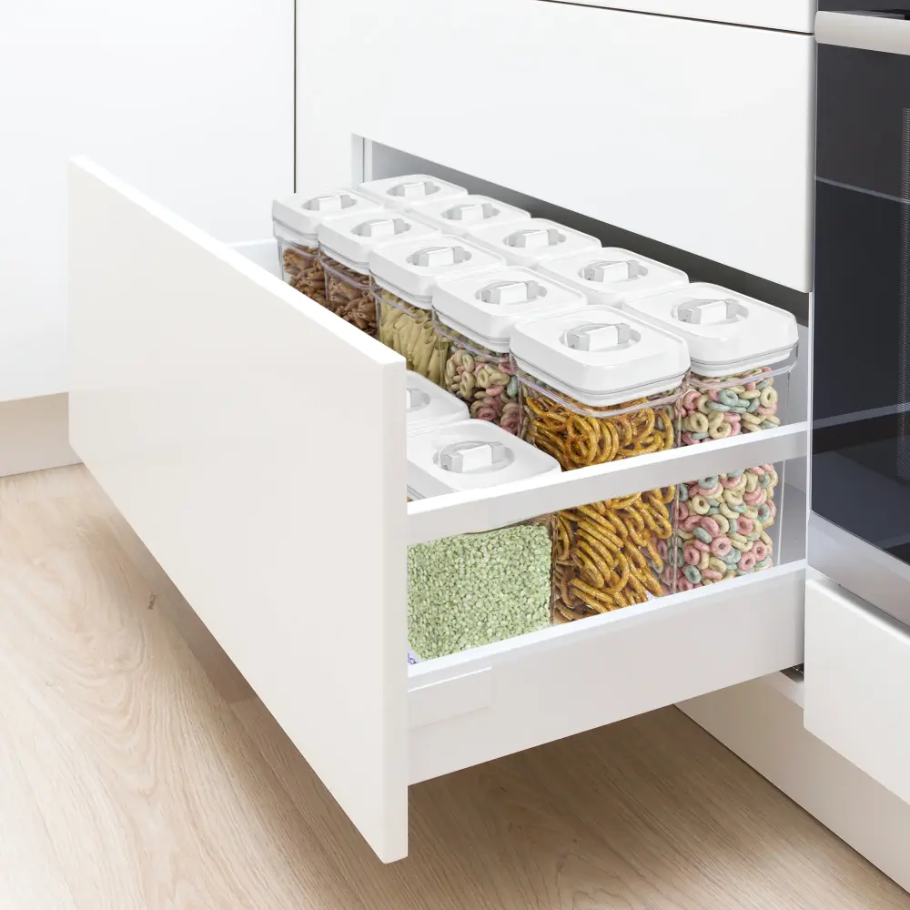 Airtight Food Storage Containers White Lids – 4 Piece Adjust