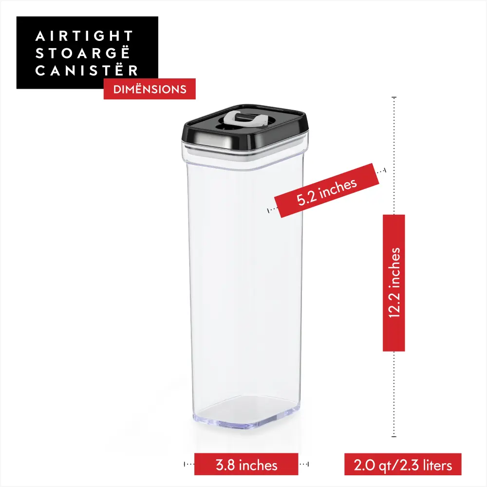 Airtight Food Storage Extended Containers Spaghetti Noodle and Pasta - 2 Piece Set