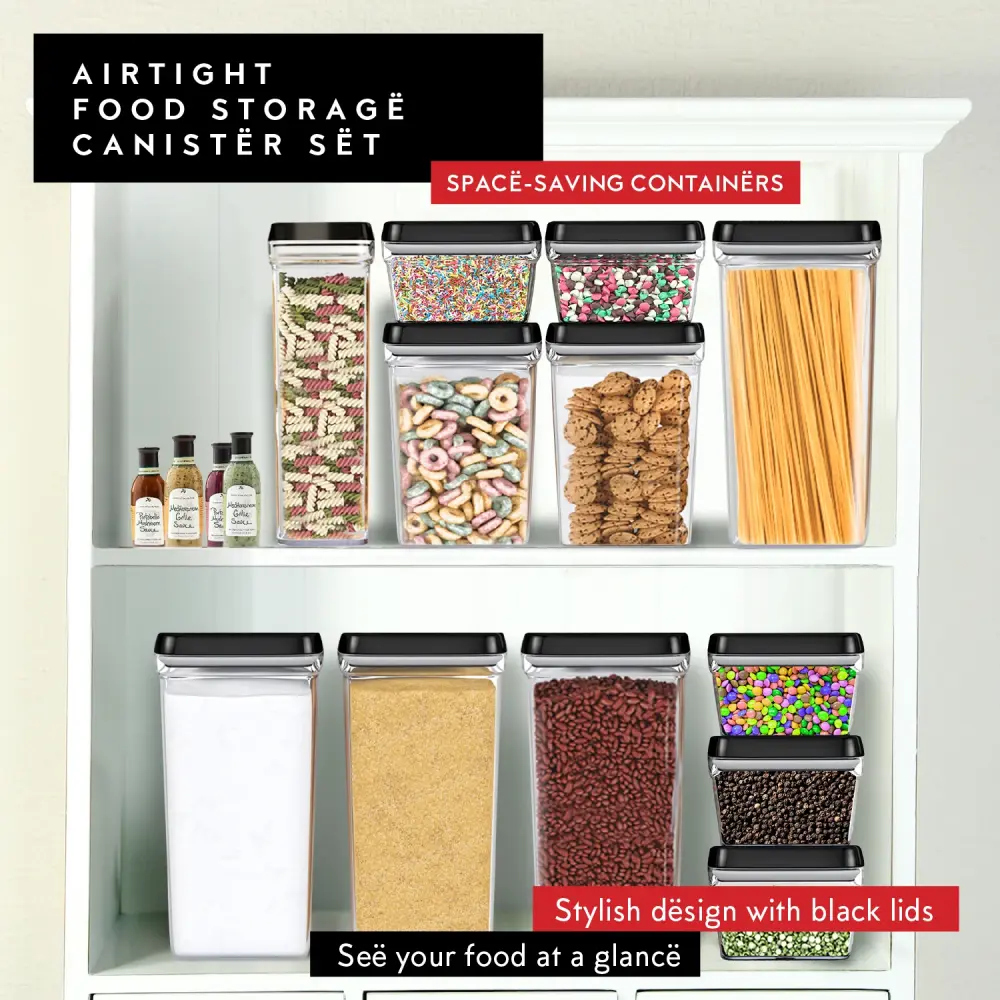 Large Airtight Food Storage Containers - Bulk Food Pantry & Kitchen Storage Containers Sugar, Flour and Baking Supplies - ...