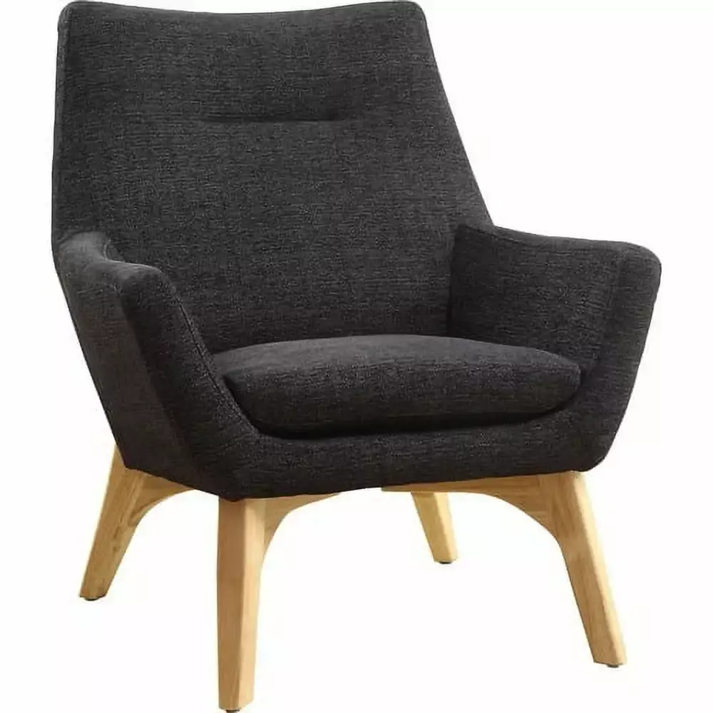 Lorell Quintessence Collection Upholstered Chair Black Seat Four-legged Base