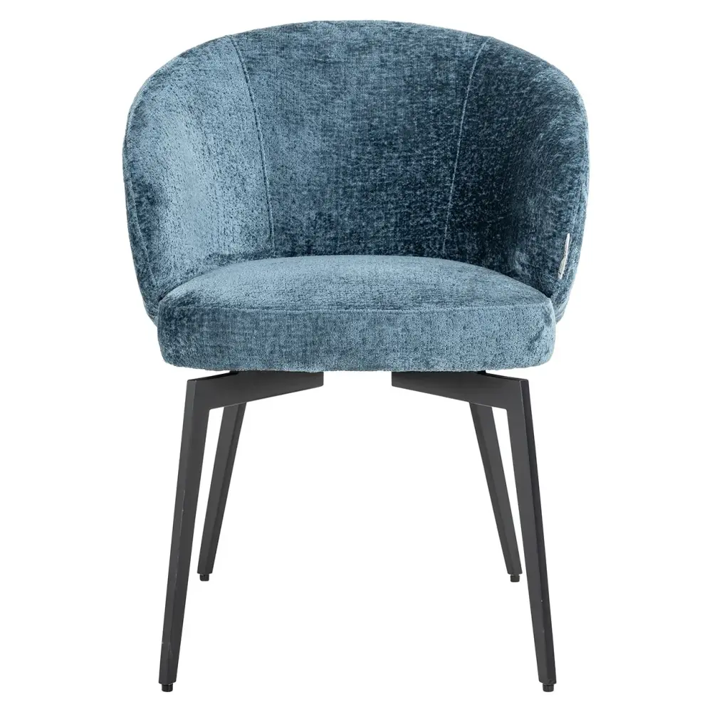 Amphara Chenille Chair - Sapphire - 72 Inch Width
