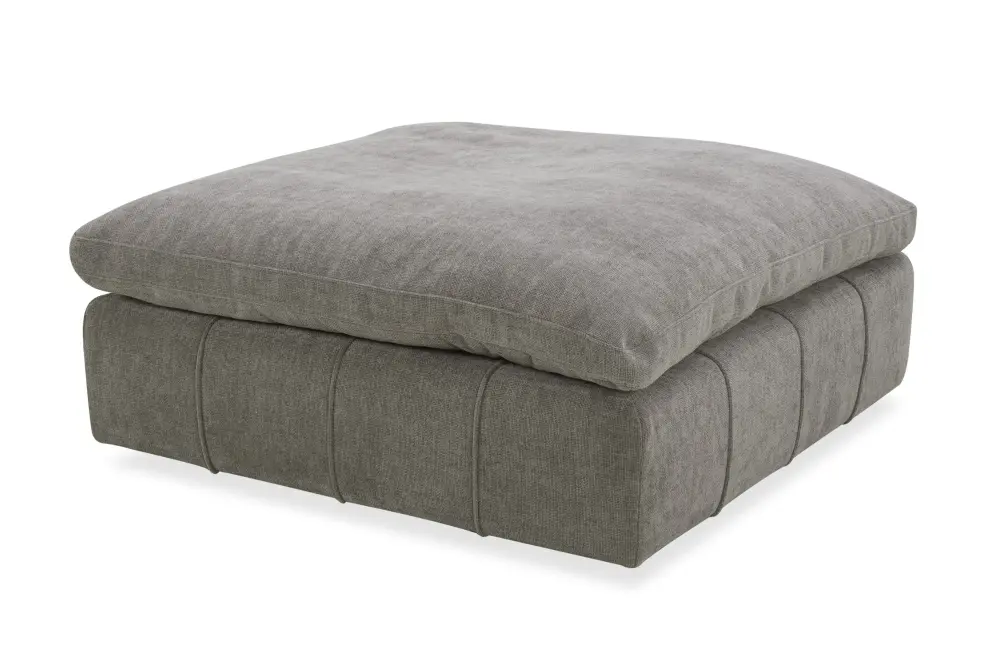 Divani Casa Vicki - Current Grey Fabric Ottoman