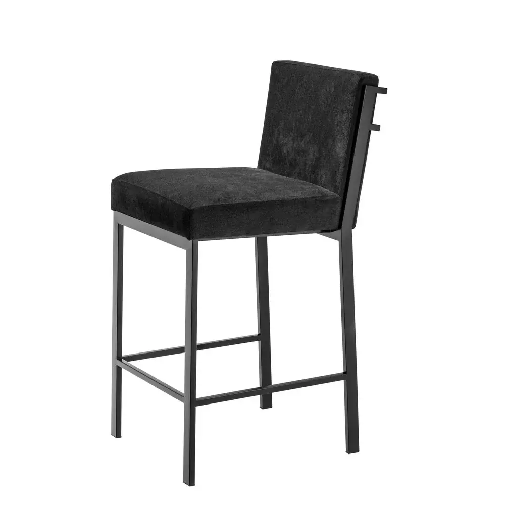 Mid-Century Scott Counter Stool - Black Soft-touch Finish
