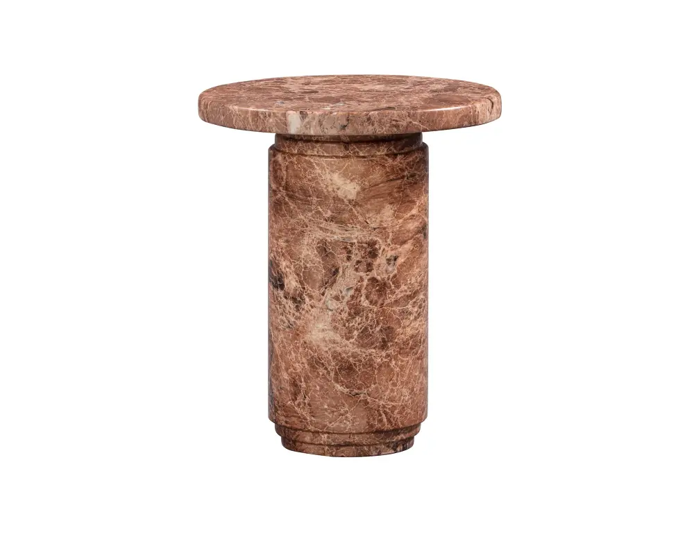 Mila Side Table - Rosso Levanto - 72 Inch Width