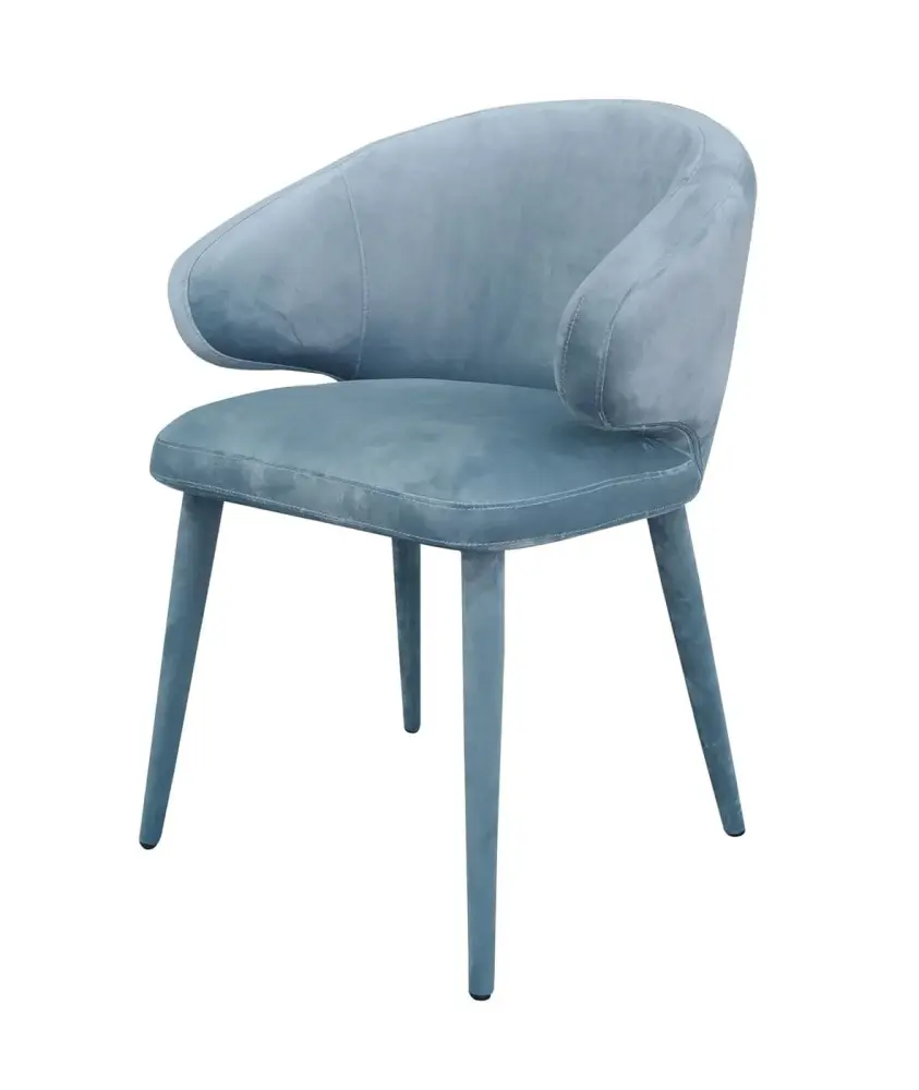 Modrest Salem - Modern Azure Grey Fabric Dining Chair