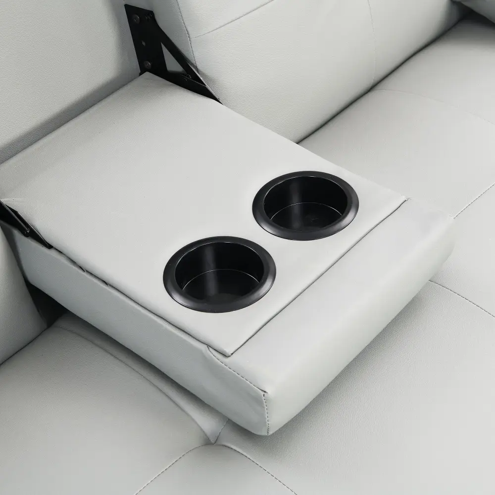 Futon Sofa Bed Armrest Two Holders Wood Frame, Stain-proof Leg