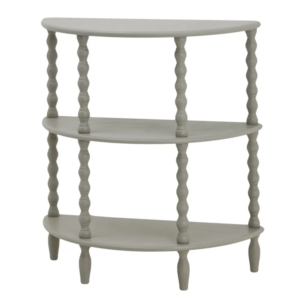 Camden Collection Half Moon 3 Tier Table - Grey