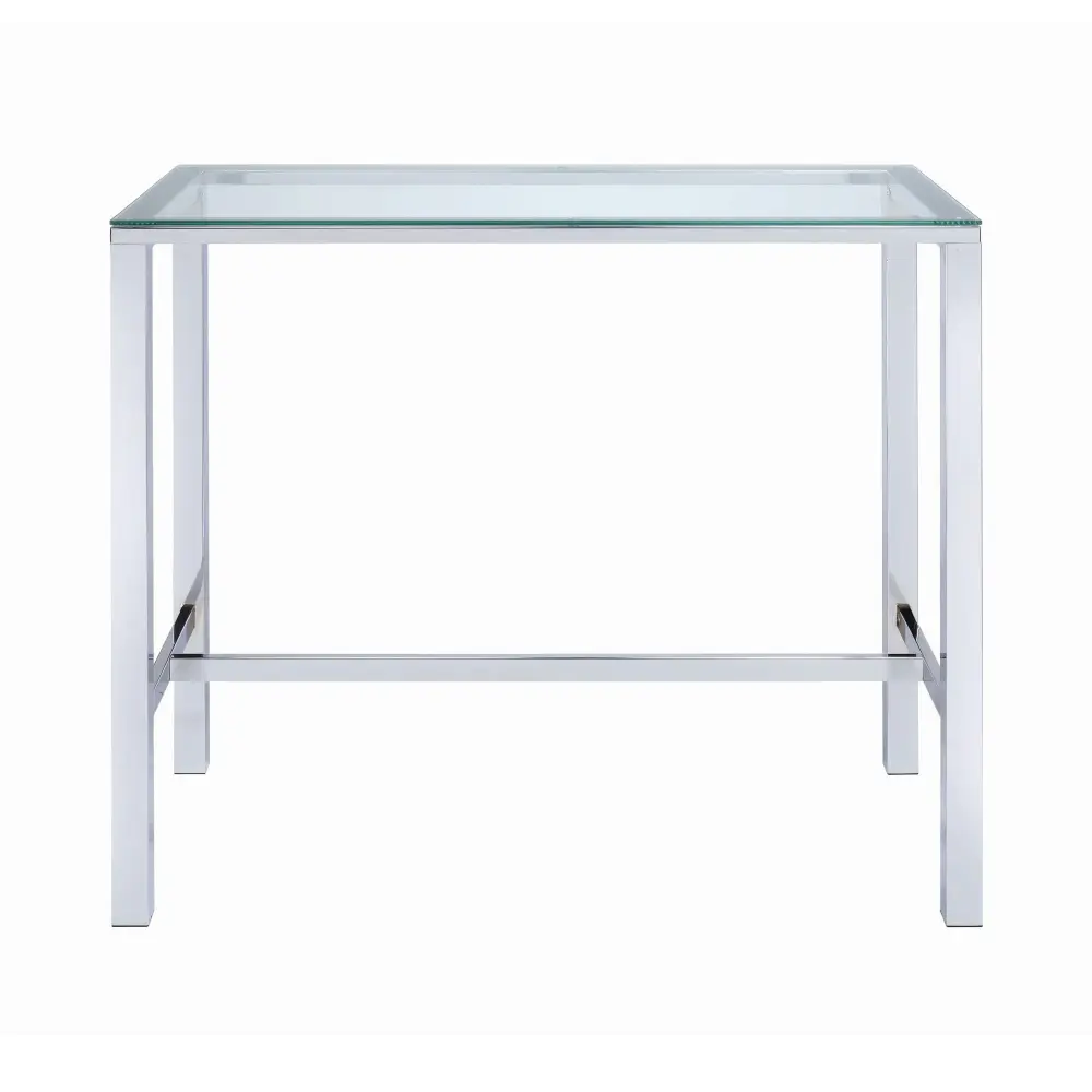 Diamond Modern Furniture COA Tolbert Pub Height Dining Table Glass Top and Trestle Base 104873