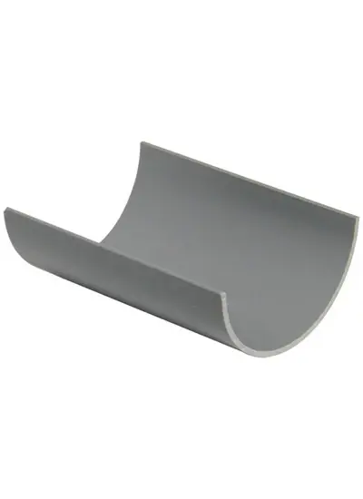 FloPlast Half Round 75mm Gutter Ext Stop End Grey