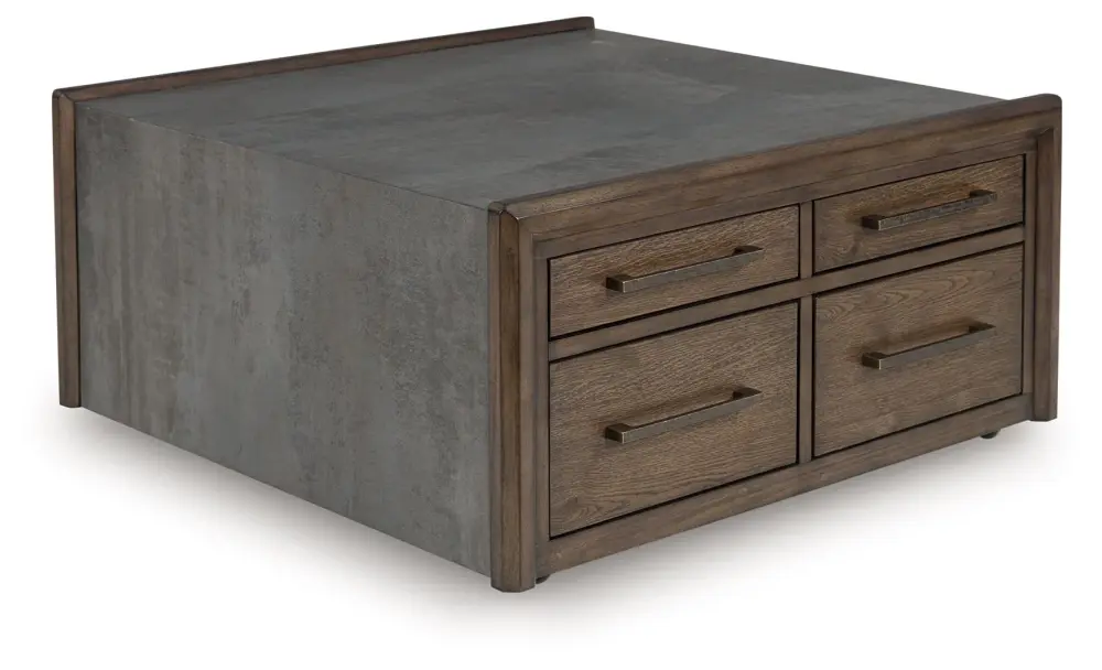 Kallenny - Square Cocktail Table - Brown / Graphite