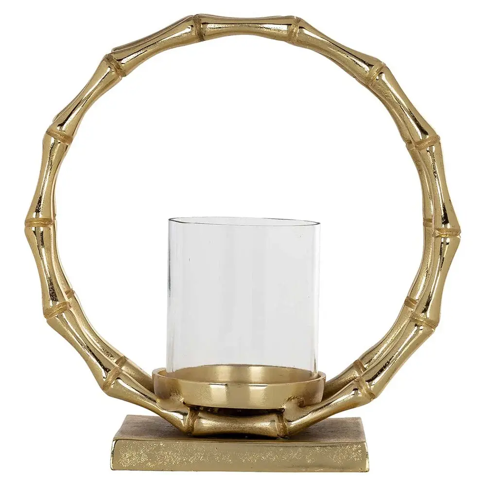 Merlyn Small Glass Hurricane - Gold