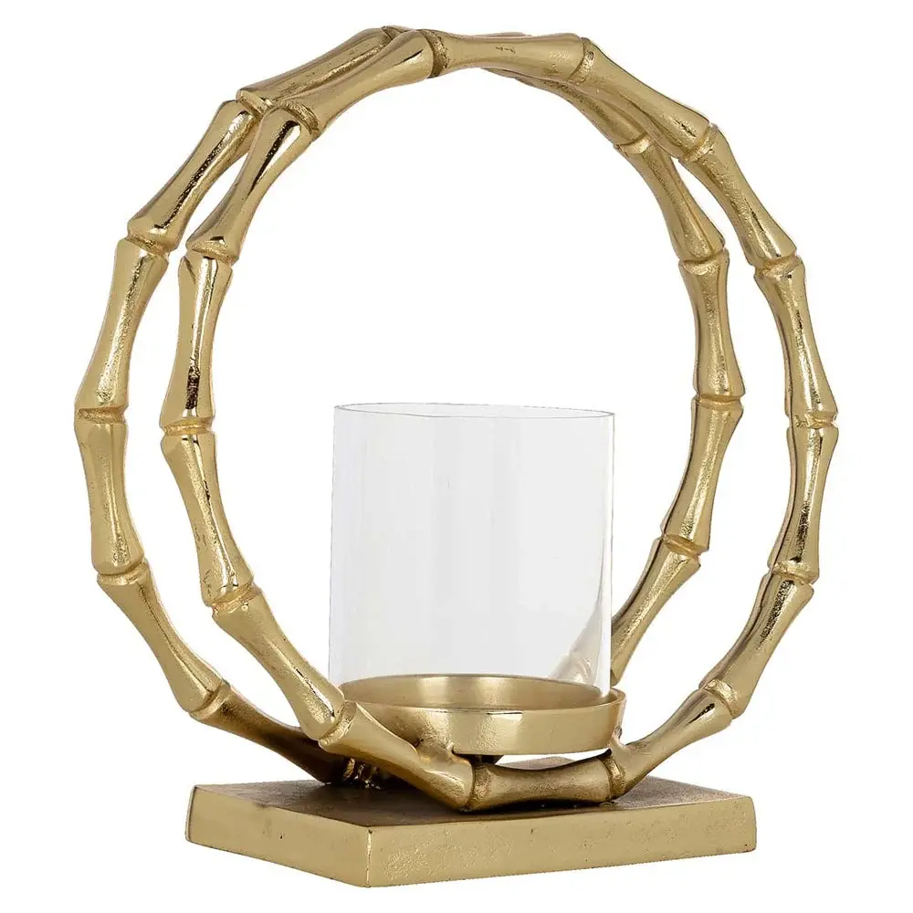 Merlyn Small Glass Hurricane - Gold