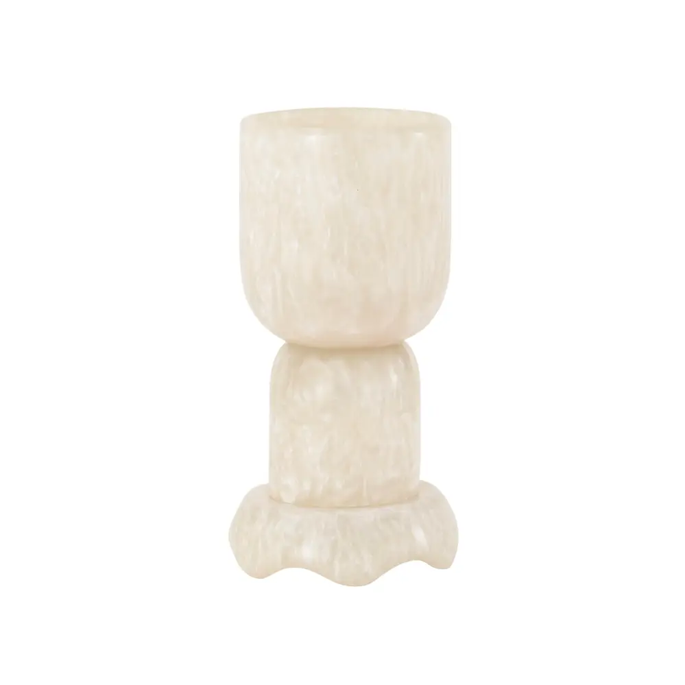 Platform Tan Swirl Resin Kiddush Cup