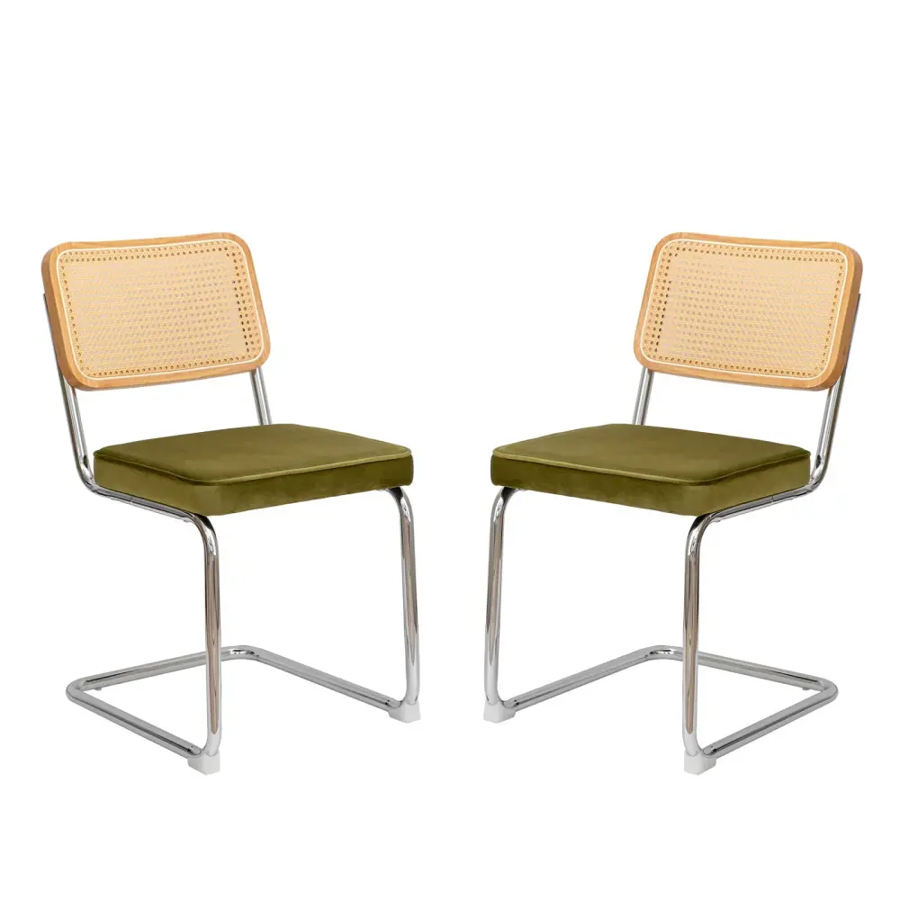 Rattan Side Accent Dining Chairs Painted Legs adjust 2)