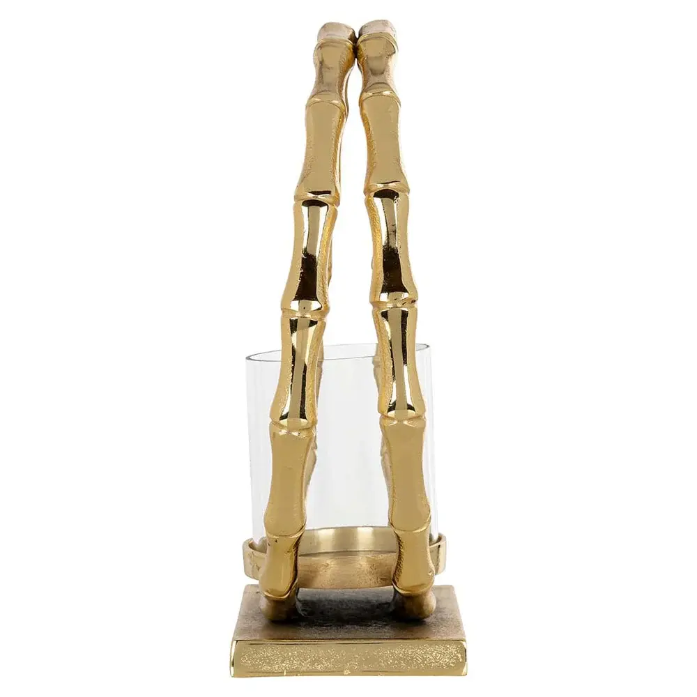 Richmond Interiors Merlyn Generous Glass Hurricane Gold | Outlet