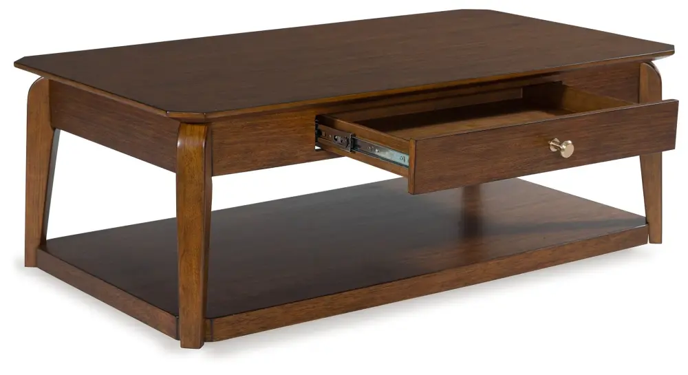 Trenmour - Rectangular Cocktail Table - Medium Espresso
