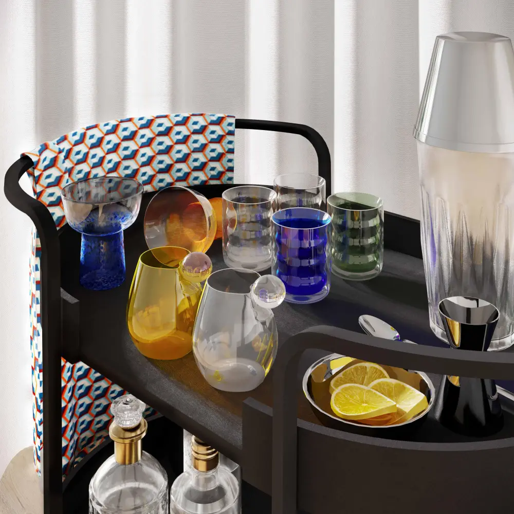 Waves Blush Water Glass - Place 4