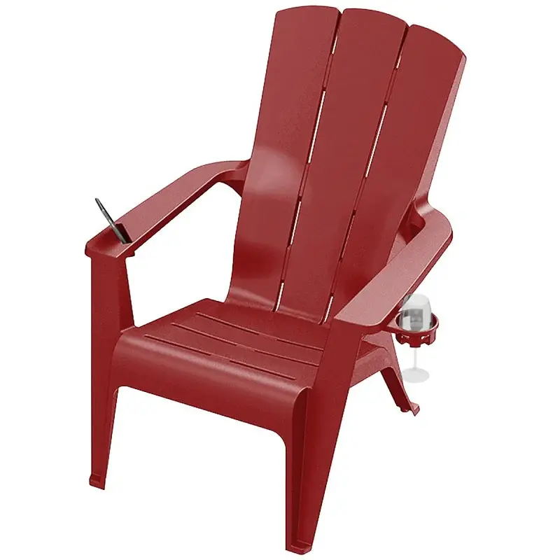 Gracious Living 11807-20 Adirondack Chair, 36-1/2 W, 36 D, 29-1/2 H, Resin Frame, Crimson Ruby Frame