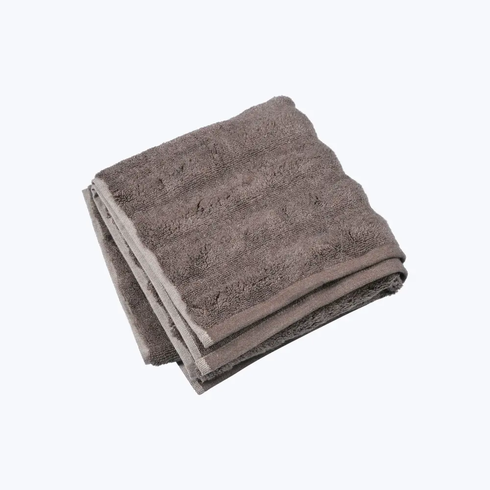 Ash Ribbed Hand Towel - Extra Absorbent