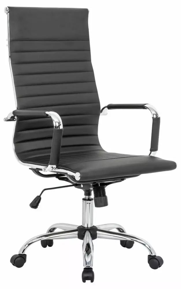 Deng rui Modern Adjustable Office Executive Swivel Chair High-Back Task Office Chair (Black)