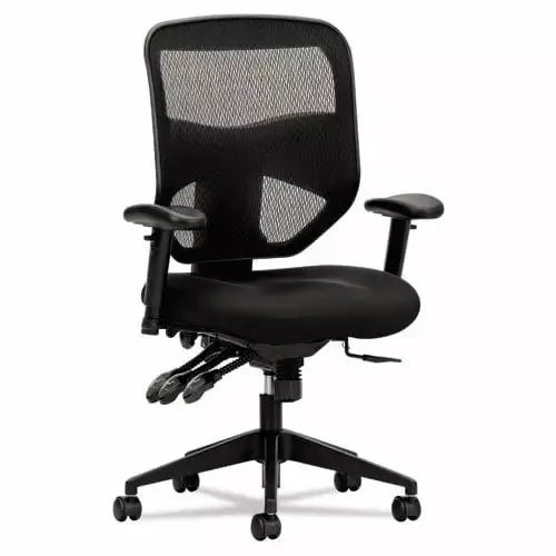 HON VL532 Series Mesh High-Back Task Chair Padded Mesh Seat Black BSXVL532MM10