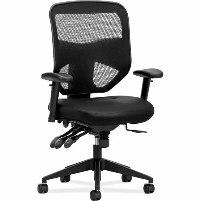 Prominent Seating Mesh High Back Chair Black - Ergonomic Office Chair Headrest SeatSolutions