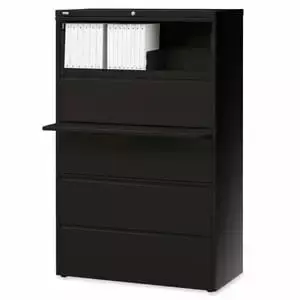 Lorell Telescoping Suspension 5-Drawer Lateral File Cabinet High-Capacity Office Storage