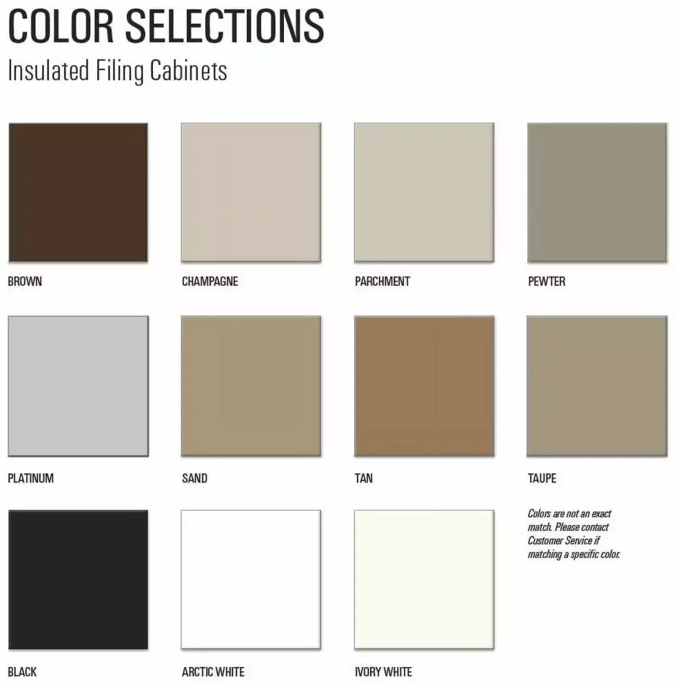 FireKing 6-Drawer Fire Resistant High Security Filing Cabinet Champagne